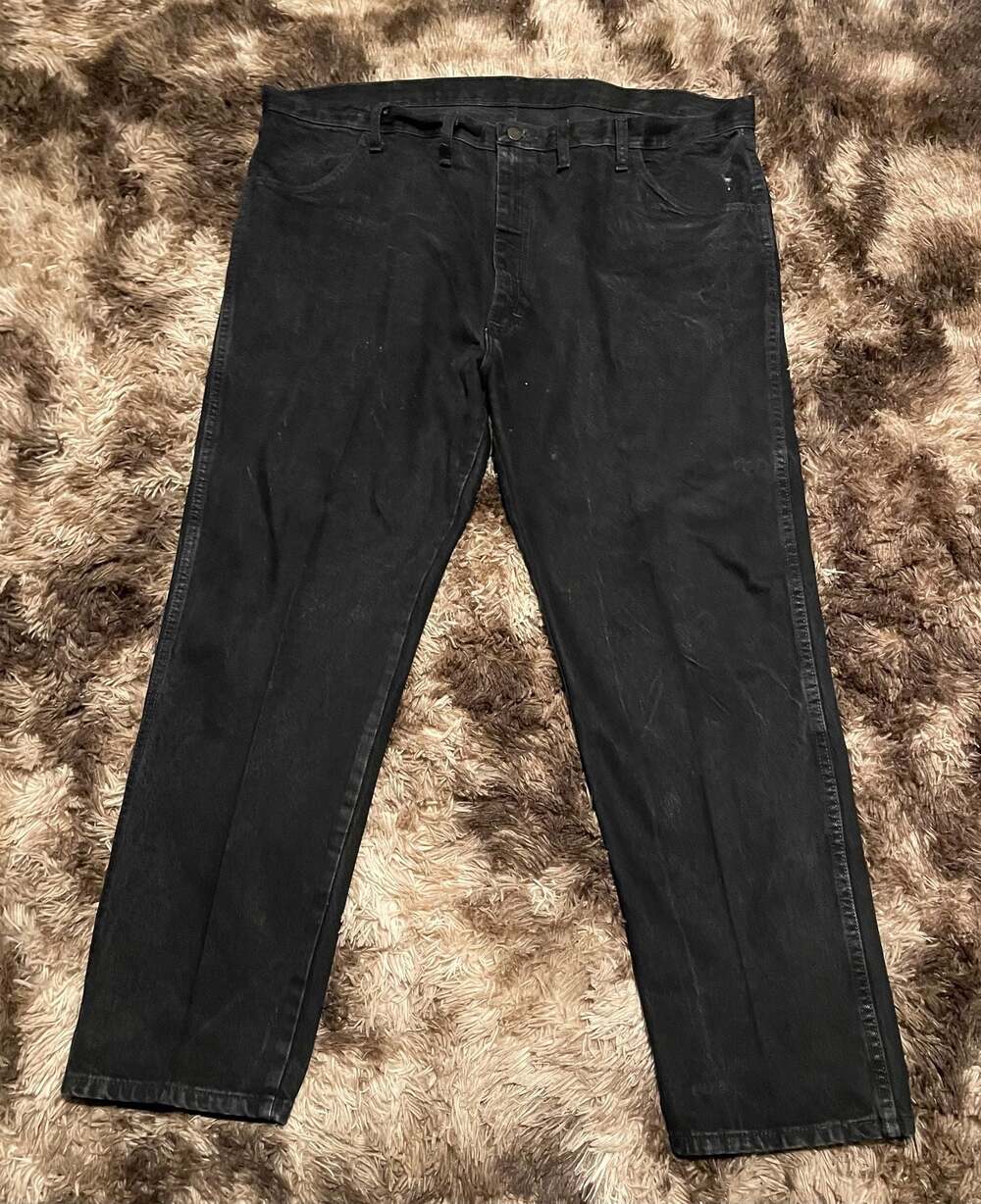 Rustler Classic Black Denim Jeans, Size 44x30
